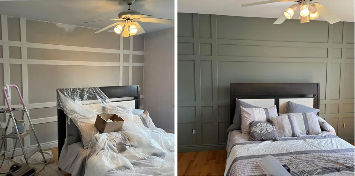 Mur déco et peinture de chambre à coucher